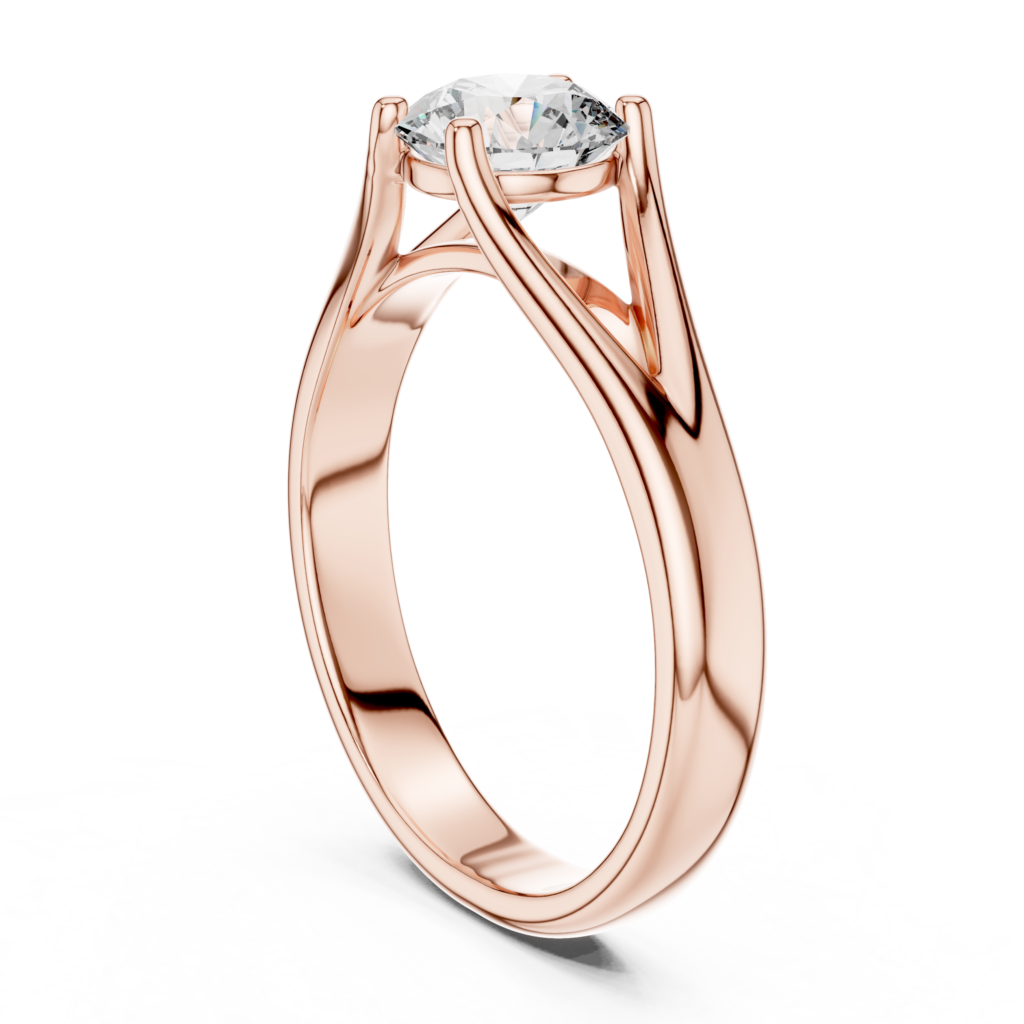 Split Shank Solitaire Ring