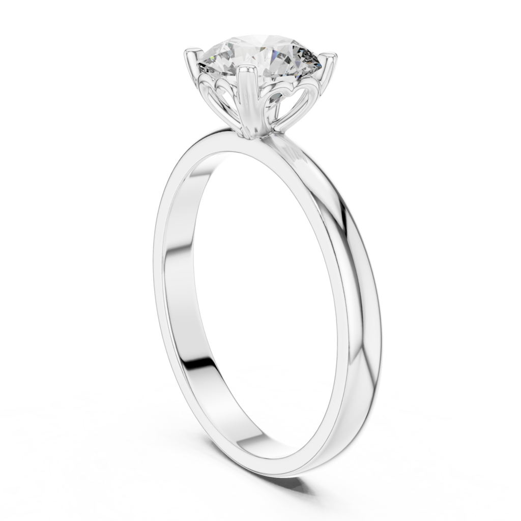 Heart Prong Solitaire Ring