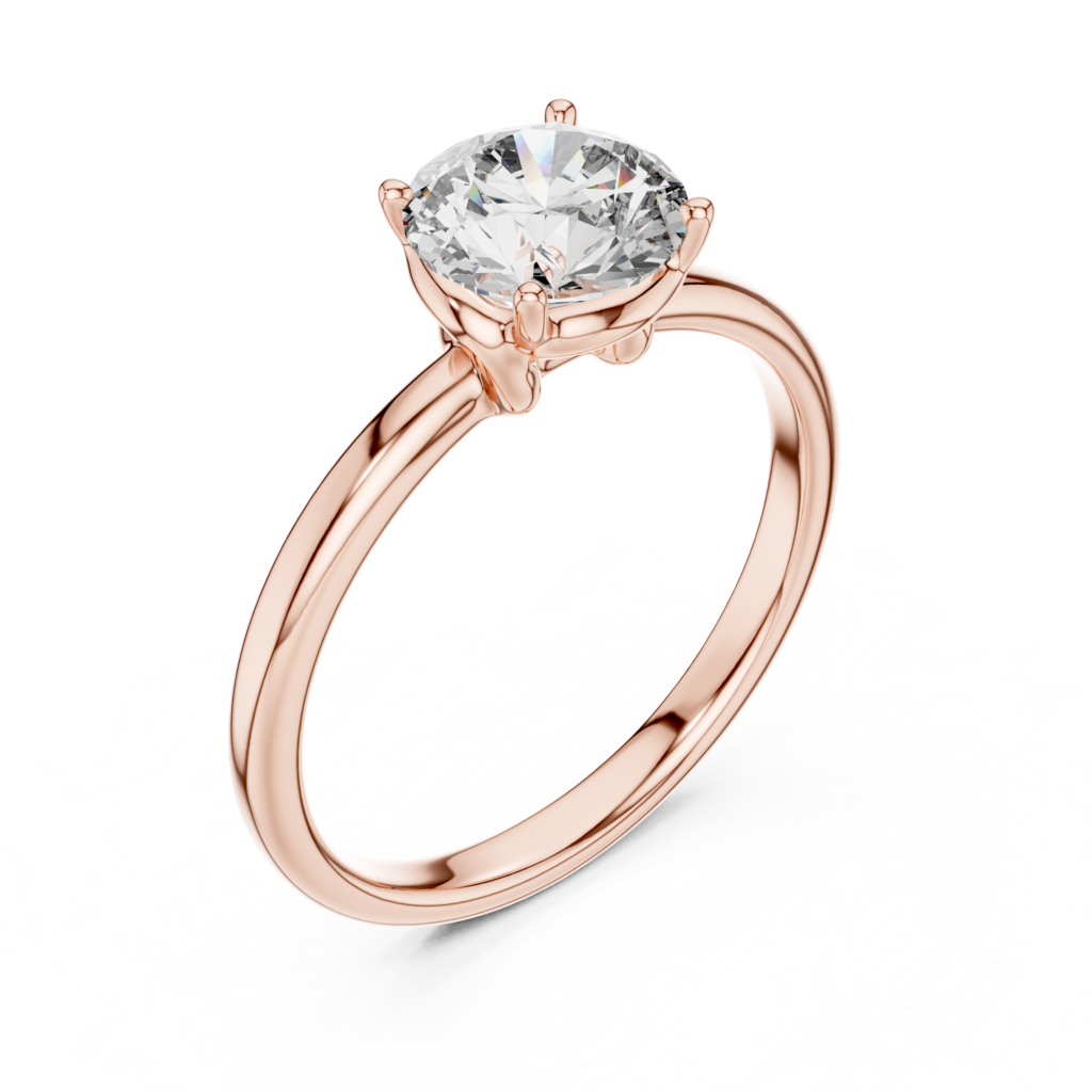 Tulip Solitaire Ring