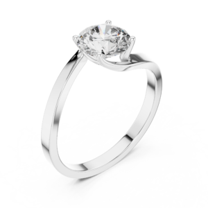 Y-shank Solitaire Ring