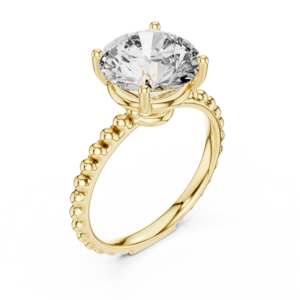 bubble shank Solitaire Ring