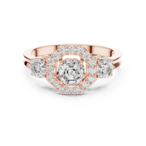 Octagonal Halo Ring