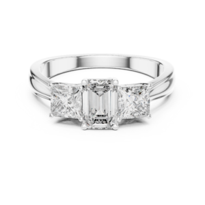Emerald Cut Three-Stone Ring